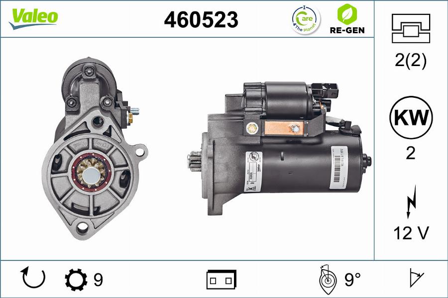 Valeo 460523 - Стартер autocars.com.ua