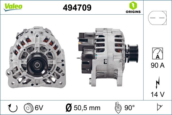 VALEO 494709 - Генератор autocars.com.ua