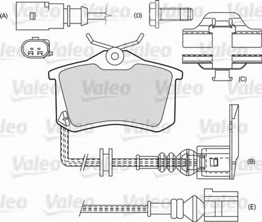 Valeo 540 149 - Гальмівні колодки, дискові гальма autocars.com.ua