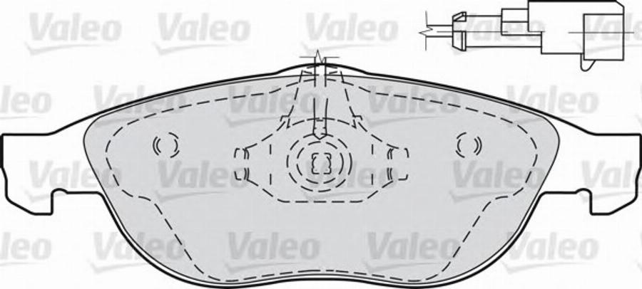 Valeo 540888 - Гальмівні колодки, дискові гальма autocars.com.ua