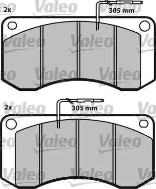 Valeo 541600 - Тормозные колодки, дисковые, комплект avtokuzovplus.com.ua