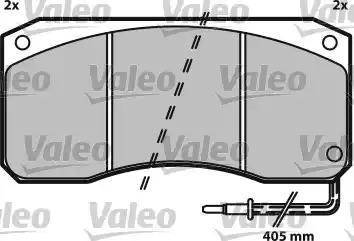 Valeo 541605 - Гальмівні колодки, дискові гальма autocars.com.ua