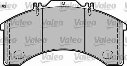 Valeo 541617 - Гальмівні колодки, дискові гальма autocars.com.ua