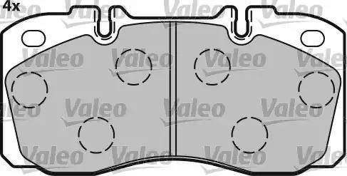 Valeo 541654 - Тормозные колодки, дисковые, комплект avtokuzovplus.com.ua