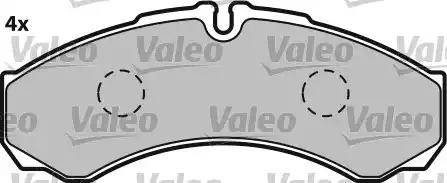 Valeo 541662 - Гальмівні колодки, дискові гальма autocars.com.ua