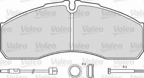 Valeo 541663 - Тормозные колодки, дисковые, комплект avtokuzovplus.com.ua