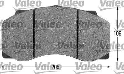 Valeo 541674 - Гальмівні колодки, дискові гальма autocars.com.ua
