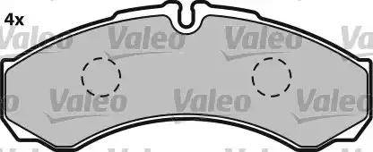 Valeo 541683 - Тормозные колодки, дисковые, комплект avtokuzovplus.com.ua