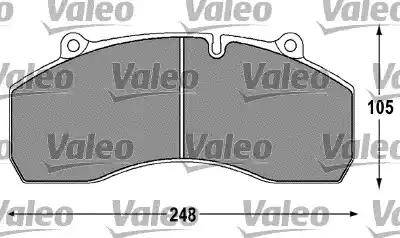 Valeo 541695 - Тормозные колодки, дисковые, комплект autodnr.net