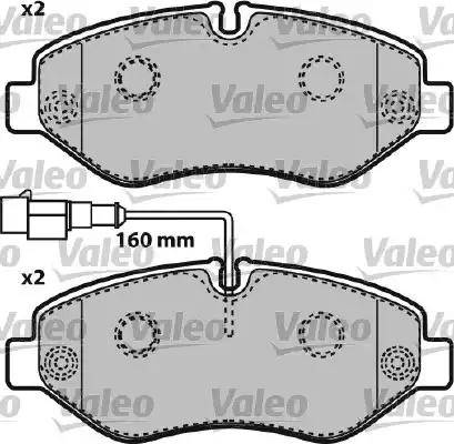 Valeo 541737 - Тормозные колодки, дисковые, комплект avtokuzovplus.com.ua