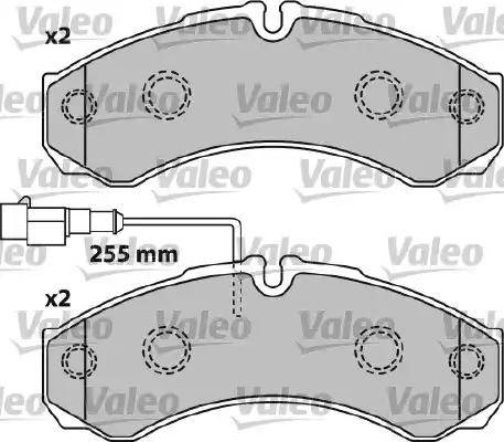 Valeo 541739 - Гальмівні колодки, дискові гальма autocars.com.ua
