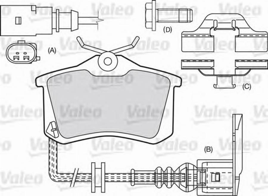 Valeo 551685 - Тормозные колодки, дисковые, комплект autodnr.net