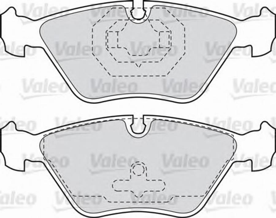 Valeo 551722 - Тормозные колодки, дисковые, комплект autodnr.net