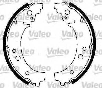 Valeo 553204 - Комплект гальм, барабанний механізм autocars.com.ua