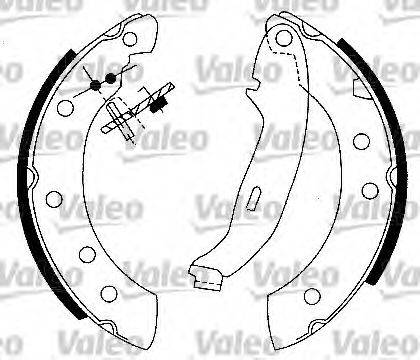 Valeo 553780 - Комплект тормозных колодок, барабанные autodnr.net