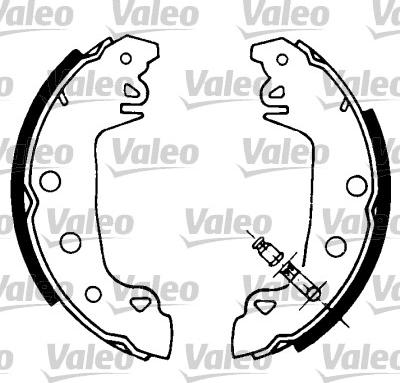 Valeo 553619 - Комплект тормозных колодок, барабанные autodnr.net