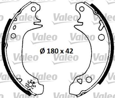 Valeo 553622 - Комплект гальм, барабанний механізм autocars.com.ua