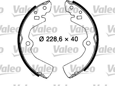 Valeo 553689 - Комплект тормозных колодок, барабанные autodnr.net