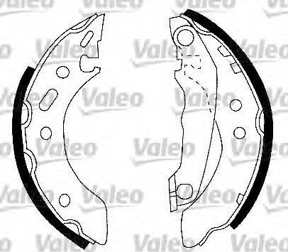 Valeo 553722 - Комплект гальм, барабанний механізм autocars.com.ua