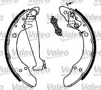 Valeo 554728 - Комплект тормозных колодок, барабанные autodnr.net