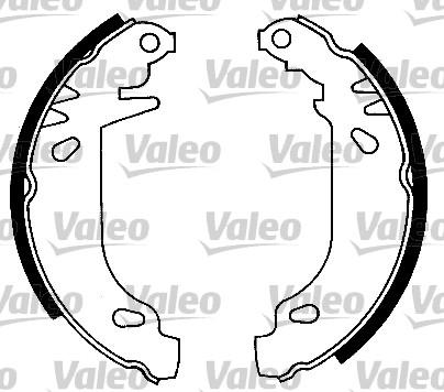 Valeo 553752 - Комплект гальм, барабанний механізм autocars.com.ua