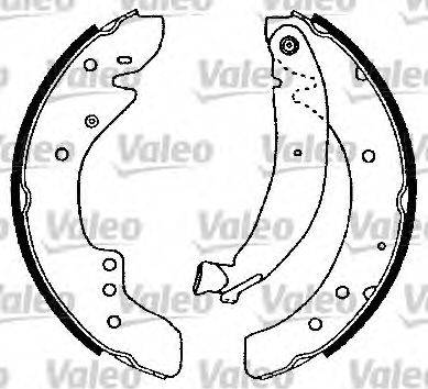 Valeo 553773 - Комплект тормозных колодок, барабанные autodnr.net