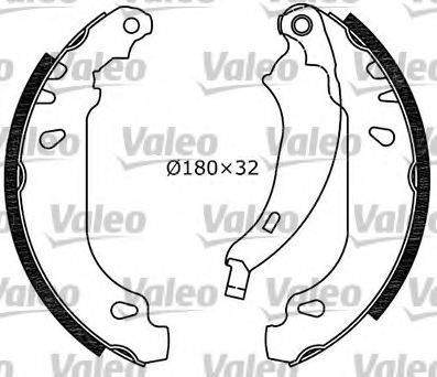 Valeo 554712 - Комплект тормозных колодок, барабанные autodnr.net