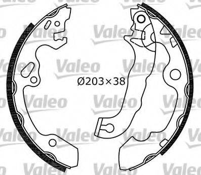 Valeo 554713 - Комплект гальм, барабанний механізм autocars.com.ua