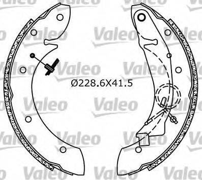 Valeo 554708 - Комплект тормозных колодок, барабанные autodnr.net