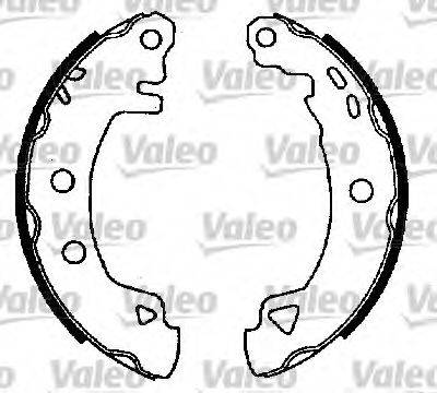 Valeo 554704 - Комплект гальм, барабанний механізм autocars.com.ua