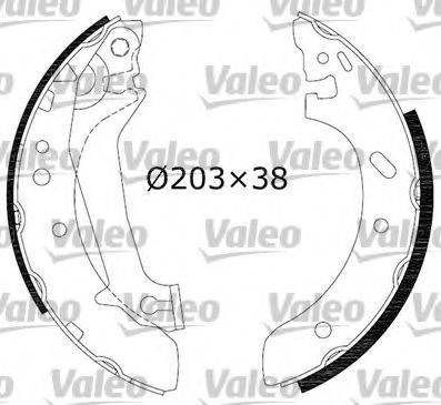 Valeo 553821 - Комплект тормозных колодок, барабанные avtokuzovplus.com.ua