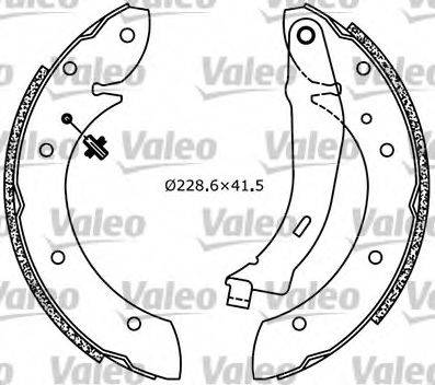 Valeo 554616 - Комплект тормозных колодок, барабанные avtokuzovplus.com.ua