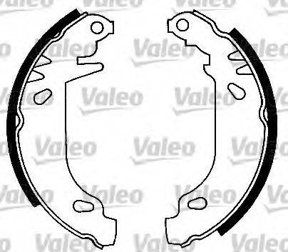 Valeo 553831 - Комплект гальм, барабанний механізм autocars.com.ua