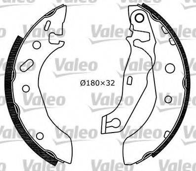 Valeo 554845 - Комплект гальм, барабанний механізм autocars.com.ua