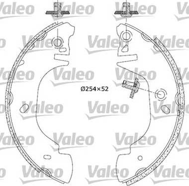 Valeo 553845 - Комплект гальм, барабанний механізм autocars.com.ua