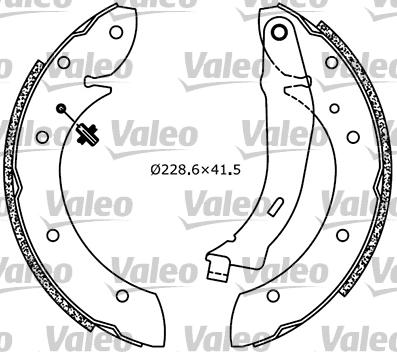 Valeo 553855 - Комплект гальм, барабанний механізм autocars.com.ua