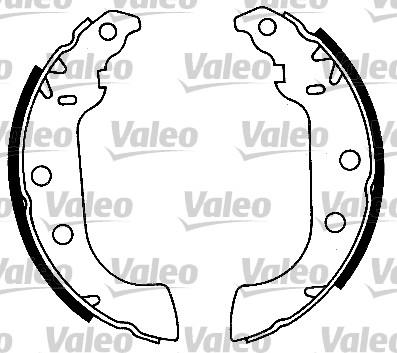 Valeo 553856 - Комплект тормозных колодок, барабанные autodnr.net