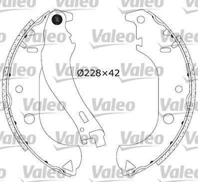 Valeo 553866 - Комплект гальм, барабанний механізм autocars.com.ua