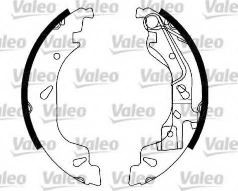 Valeo 554813 - Комплект гальм, барабанний механізм autocars.com.ua