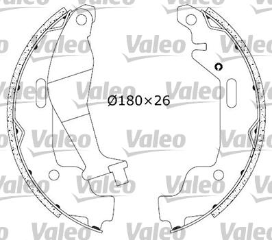 Valeo 553870 - Комплект гальм, барабанний механізм autocars.com.ua