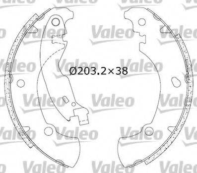 Valeo 553874 - Комплект тормозных колодок, барабанные autodnr.net