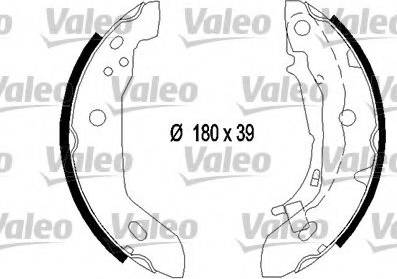 Valeo 554756 - Комплект тормозных колодок, барабанные autodnr.net