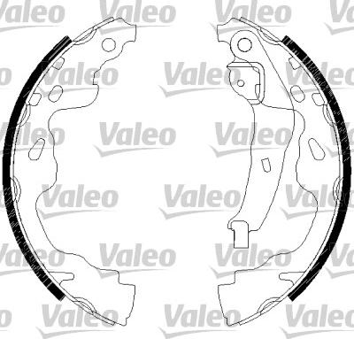 Valeo 554760 - Комплект тормозных колодок, барабанные autodnr.net