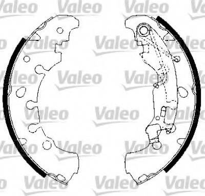 Valeo 554815 - Комплект тормозных колодок, барабанные autodnr.net