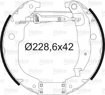 Valeo 554861 - Комплект тормозных колодок, барабанные autodnr.net