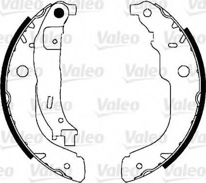 Valeo 554897 - Комплект тормозных колодок, барабанные autodnr.net