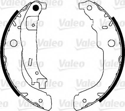 Valeo 554897 - Комплект гальм, барабанний механізм autocars.com.ua