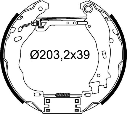 Valeo 554910 - Комплект тормозных колодок, барабанные autodnr.net