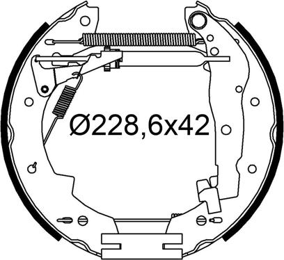 Valeo 554916 - Комплект тормозных колодок, барабанные avtokuzovplus.com.ua