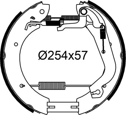 Valeo 554917 - Комплект тормозных колодок, барабанные autodnr.net